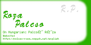 roza palcso business card